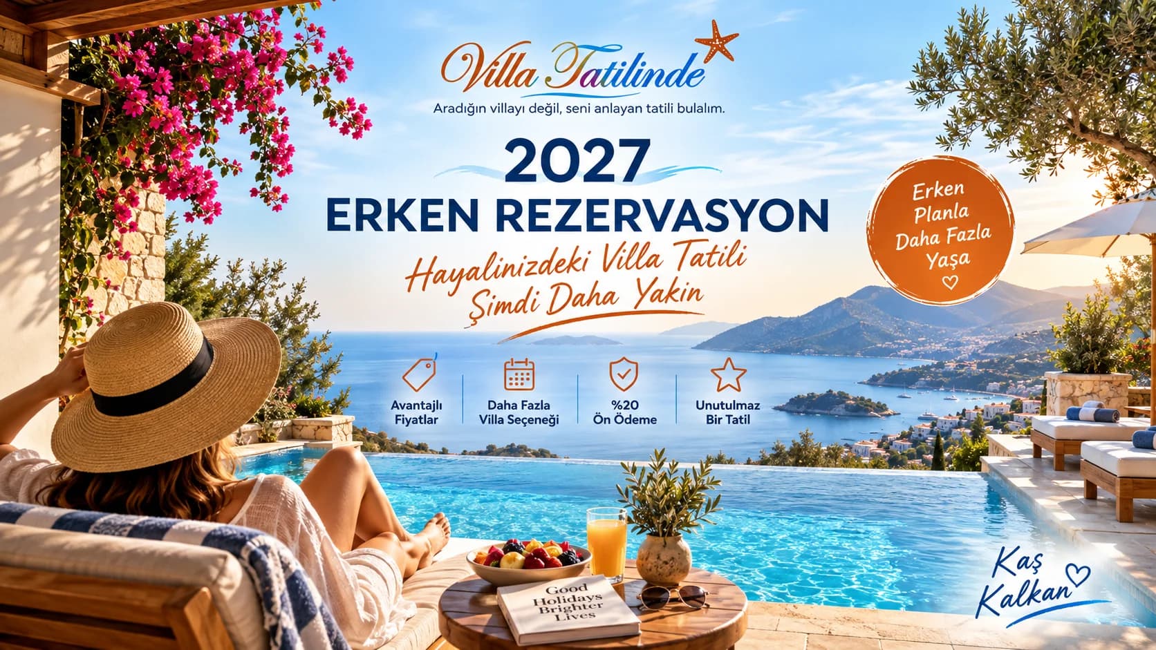 Kaş & Kalkan Villa Kiralama Fiyatları 2027 | Erken Rezervasyon İndirimleri